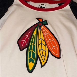 3/4 Sleeve Blackhawks Shirt